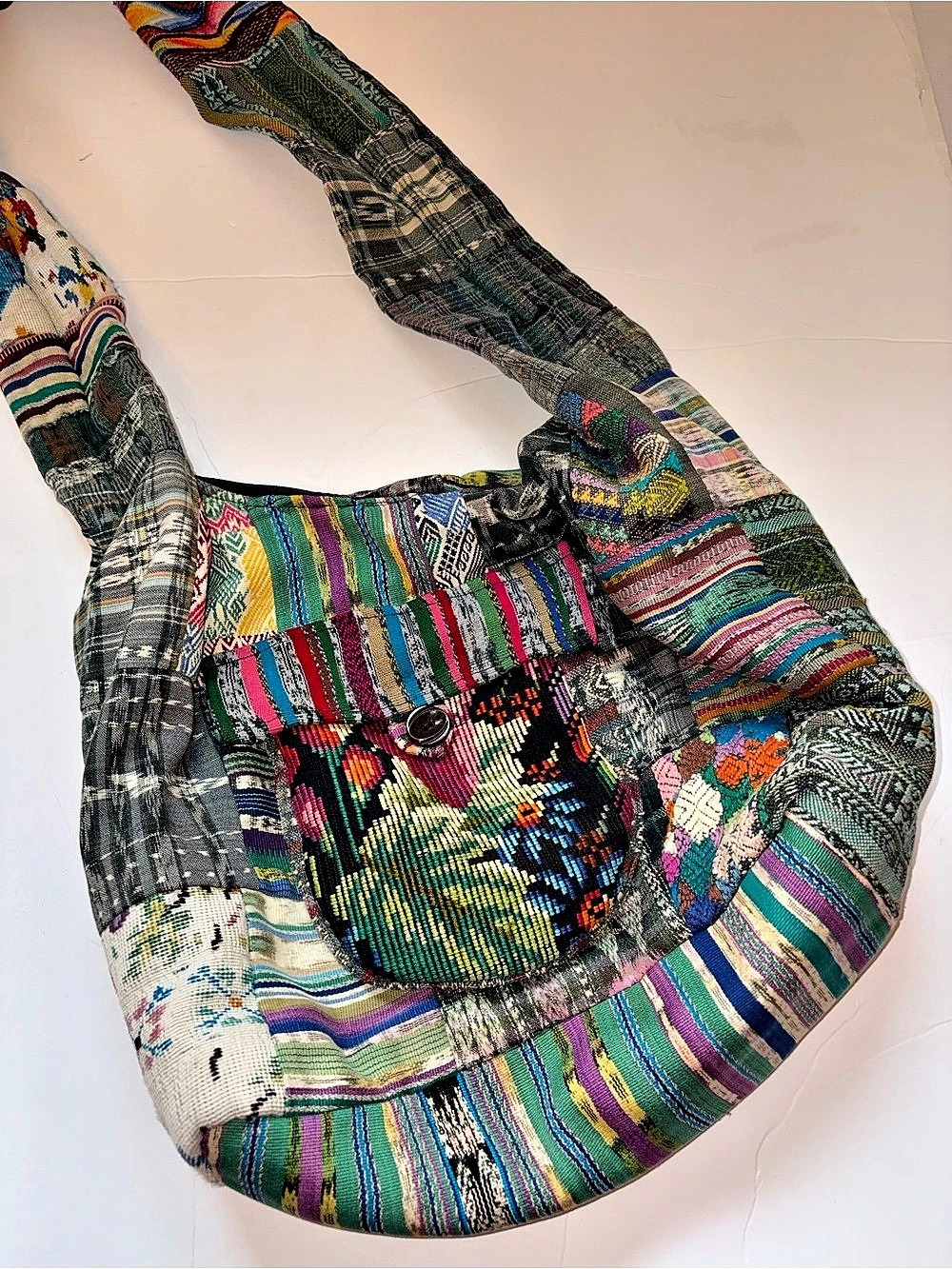 Multicolor Patchwork Bohemian Style Bag - Picture 3 of 16